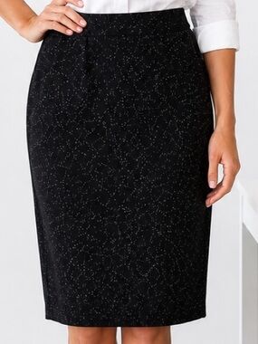 Philosophy Speckled Stretch Pencil Skirt Black S